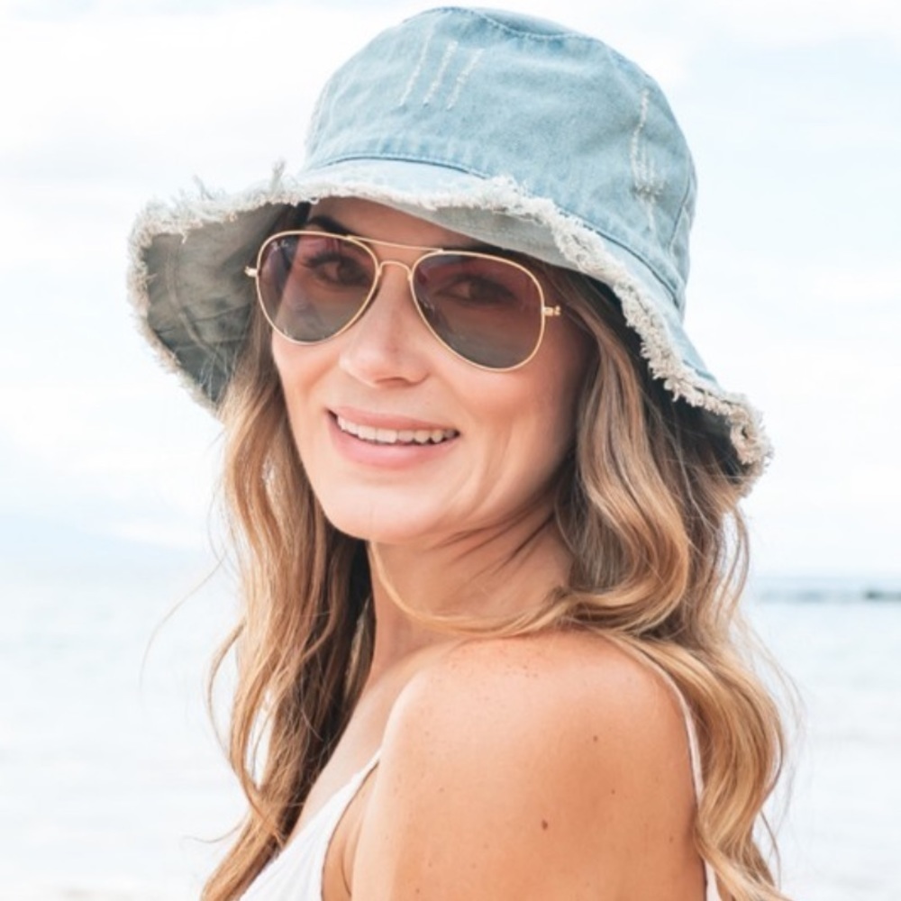 New Light Wash Bucket Hat women’s